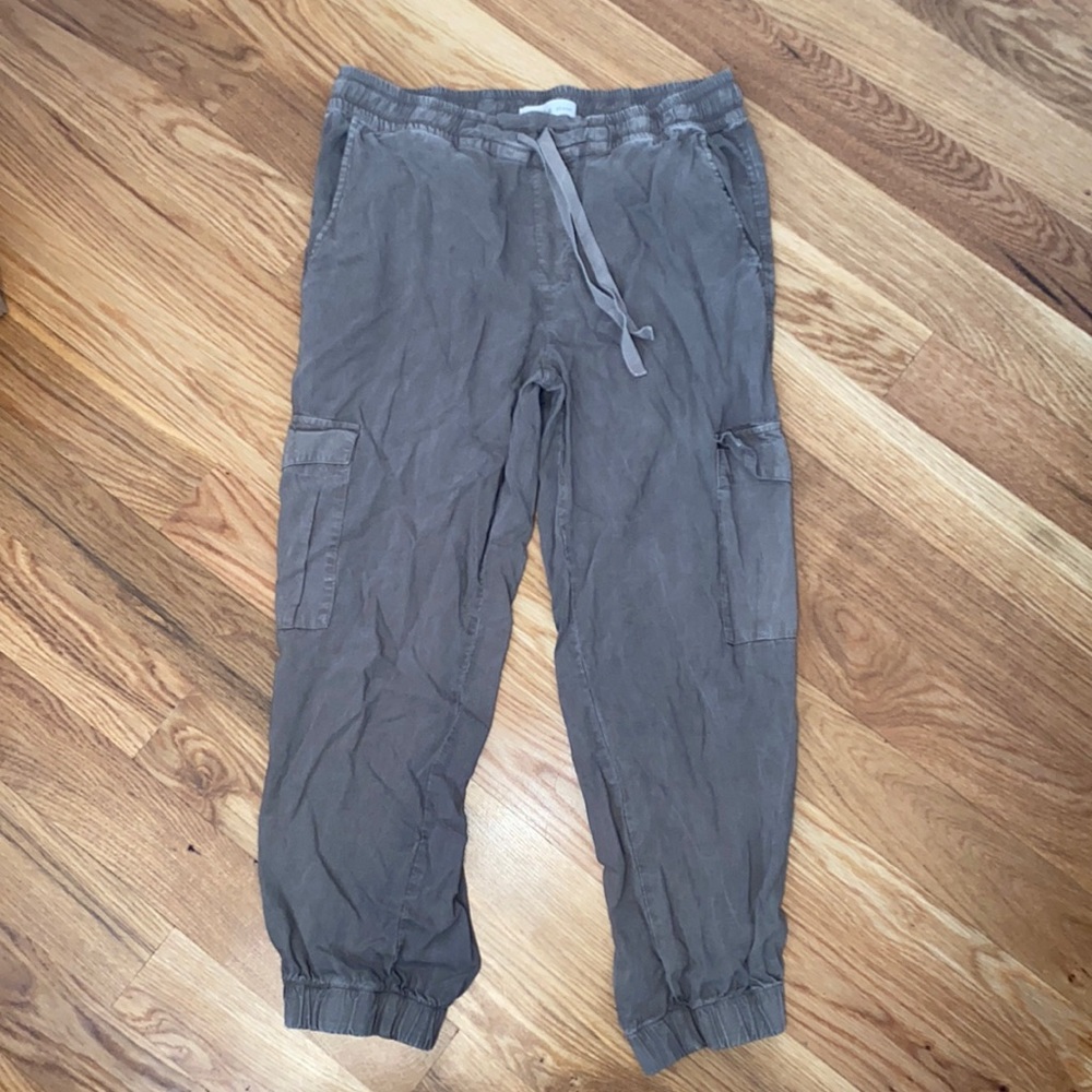 Khaki joggers.